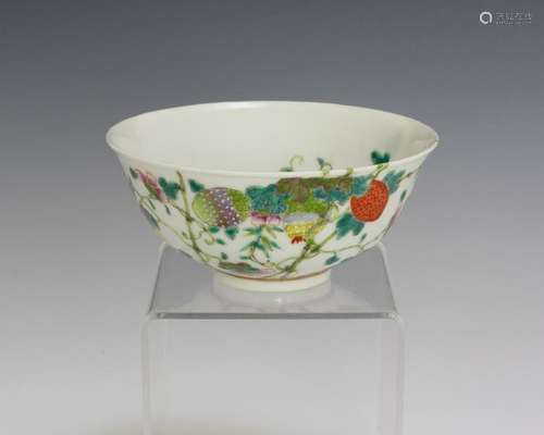 Chinese Famille Rose Bowl, Guangxu Mark & Period