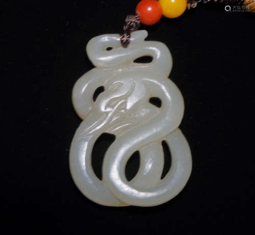 CHINESE JADE SNAKE PENDANT