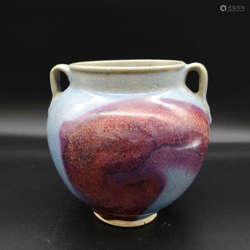 CHINESE JUN GLAZED PORCELAIN JAR