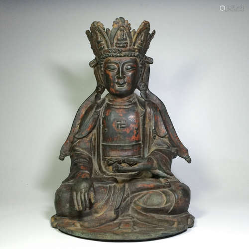 CHINESE BRONZE FIGURE OF SHAKYAMUNI