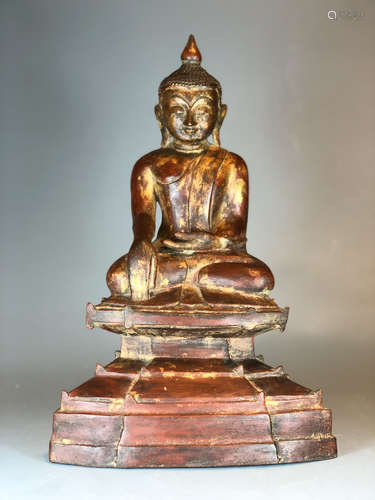 CHINESE BRONZE FIGURE OF SHAKYAMUNI