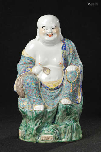 CHINESE FAMILLE ROSE PORCELAIN HOTEI