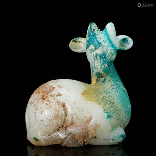 CHINESE WHITE JADE DEER CENSER