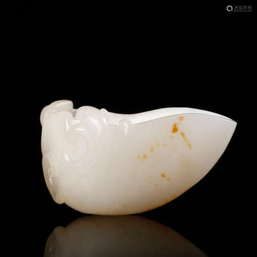 CHINESE WHITE JADE WATER COUPE