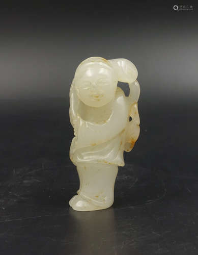 CHINESE JADE CARVED BOY