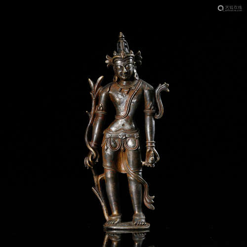 CHINESE BRONZE FIGURE OF TARA