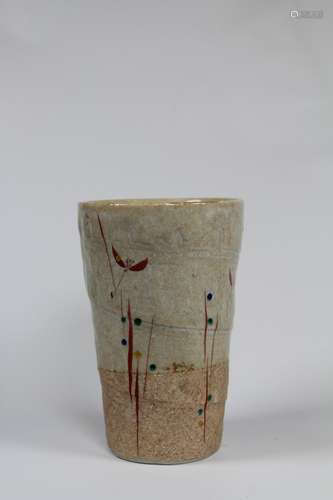 Vintage Art Pottery Cup, Signed