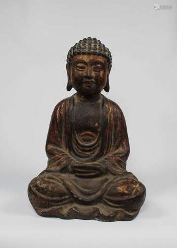 Rare 17th C. Bronze Amitabha Mudra of Samadhi