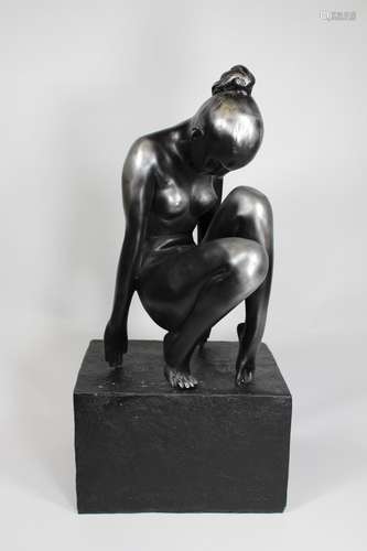 Vintage Nude Woman Figure on base