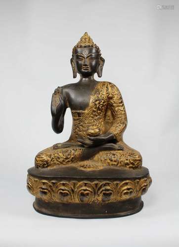 Rare 18th C. Bronze Dhyana Buddha, Golden Triangle