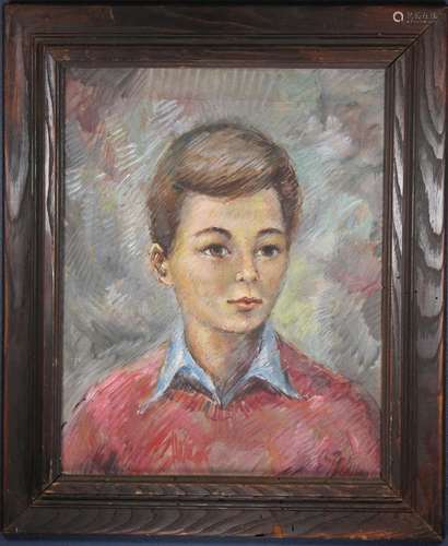 American School, 20th C. Portrait of a Boy