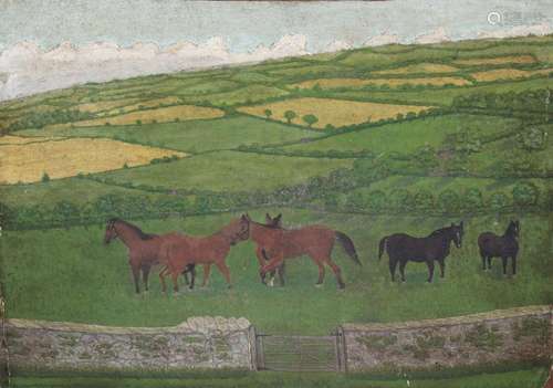 American School, Horses in Pastoral Landscape