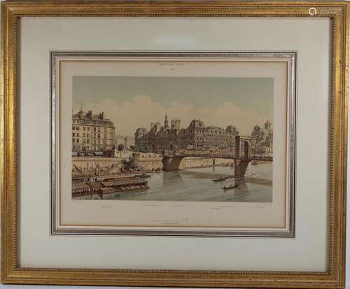 Antique Hand Colored Engraving, 