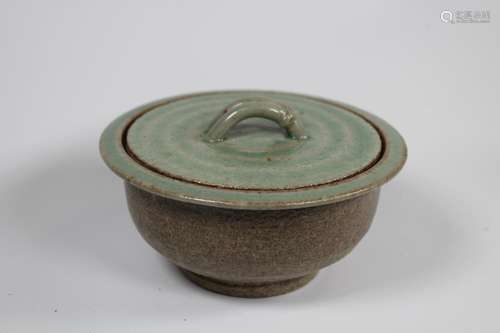 Chinese, Glazed Pottery Covered Bowl