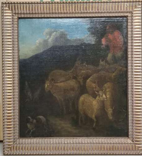 D. Teniers, Signed and Dated Painting of Shepherd