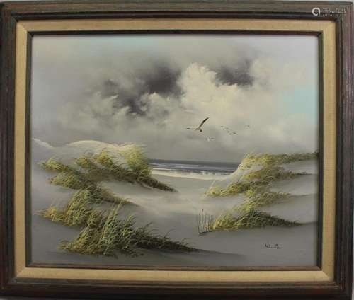 Lighthouse Beach Scene (Ft Myers) Signed