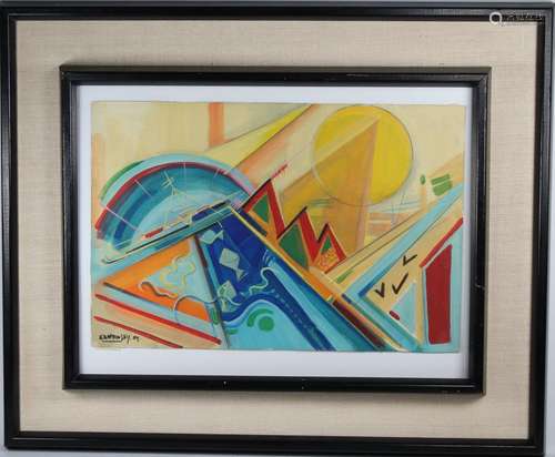 Russian School, Signed Abstract Composition