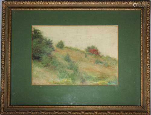 American School, Signed Antique Tonalist Landscape