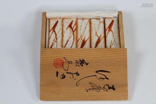 (5) Cased Chinese Chops, Signed Box