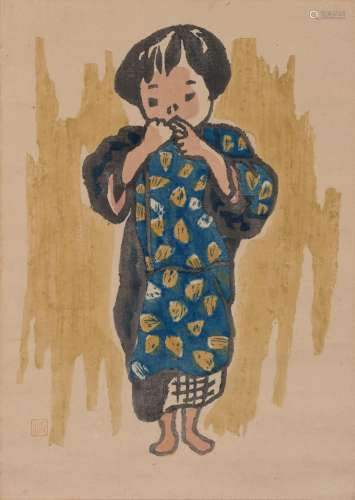 Kiyoshi Saito (1907-1997) Hanging scroll Child