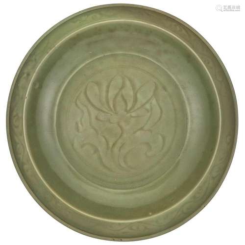 Chinese Longquan Celadon Charger