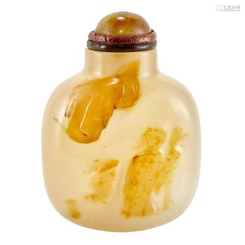 Chinese Cameo Agate Snuff Bottle