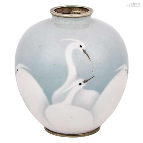 Japanese Wireless Cloisonné Vase