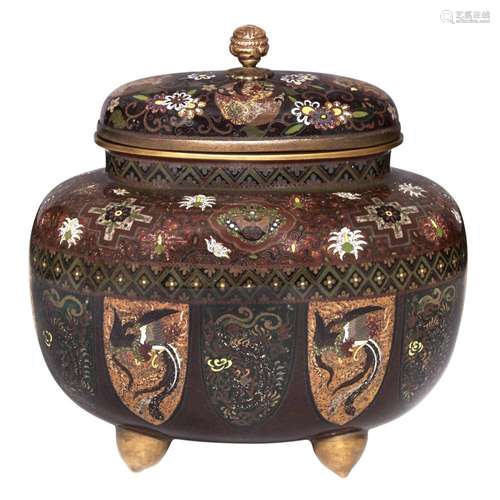 Japanese Cloisonné Covered Vase