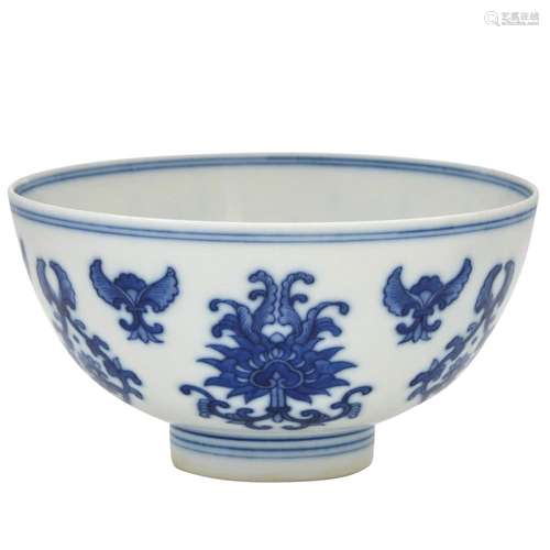 Chinese Blue and White Glazed Porcelain Cup