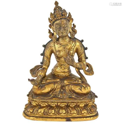 Tibetan Gilt-Bronze Tara