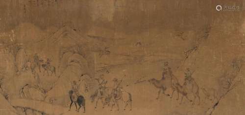 Qing Yunting 19th Century Horizontal format, hunting scene