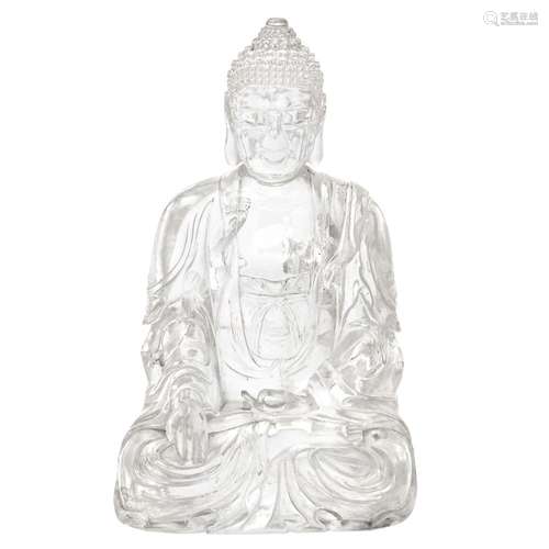 Chinese Rock Crystal Figure of Buddha