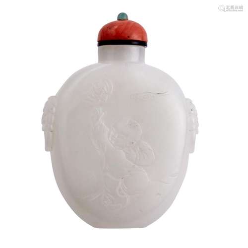 Chinese White Jade Snuff Bottle