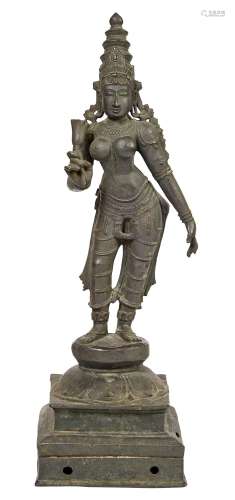 South Indian Bronze Figure of Parvati