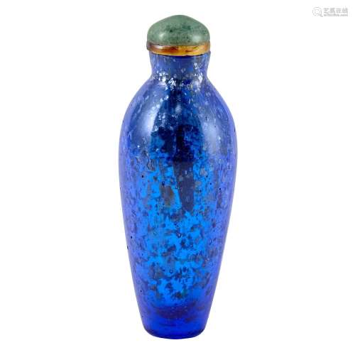 Chinese Blue Glass Snuff Bottle