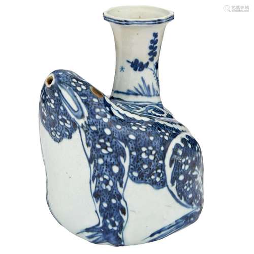 Chinese Blue and White Glazed Porcelain Kendi