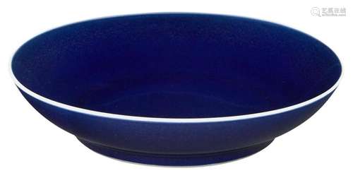 Chinese Blue Glazed Porcelain Dish