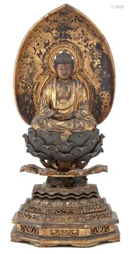 Japanese Gilt Wood Figure of Buddha