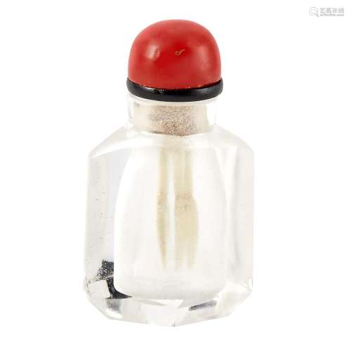 Chinese Miniature Rock Crystal Snuff Bottle