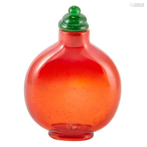 Chinese Raspberry Glass Snuff Bottle
