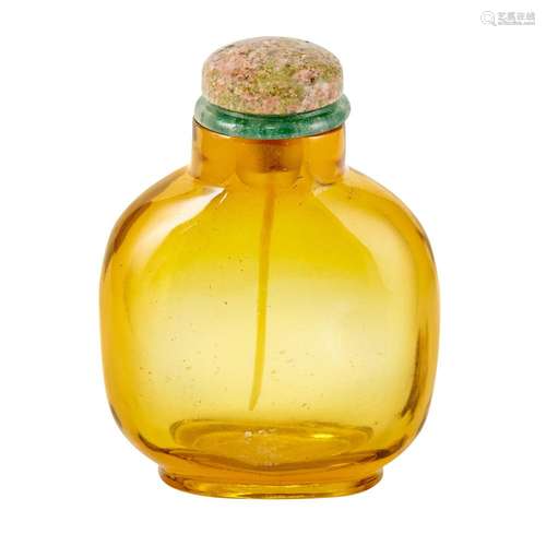 Chinese Amber Glass Snuff Bottle