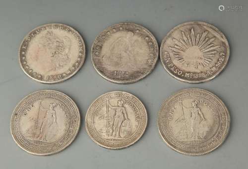 GROUP OF SIX CHINESE COIN