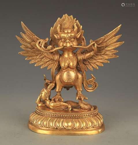 A TIBETAN BUDDHISM GARU?A STATUE