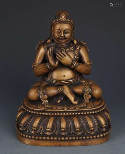 A LIFE LIKE BRONZE BUDDHA MODEL