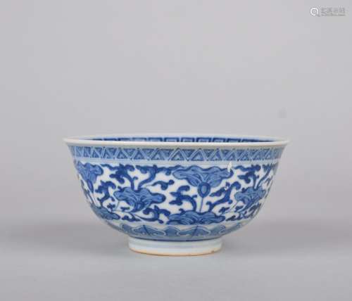 A BLUE AND WHITE BOWL, DAOGUANG MARK, QING DYNASTY