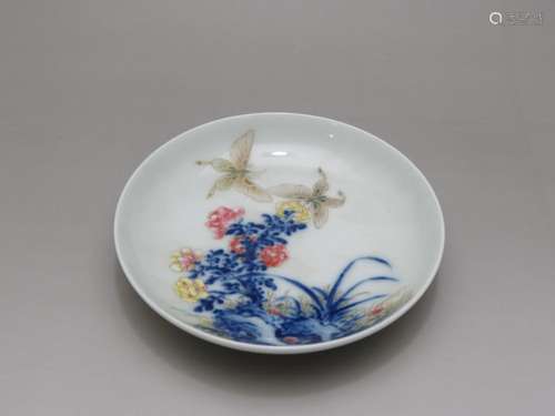 A UNUSUAL FAMILLE ROSE BRUSH WASHER, DAOGUANG PERIOD