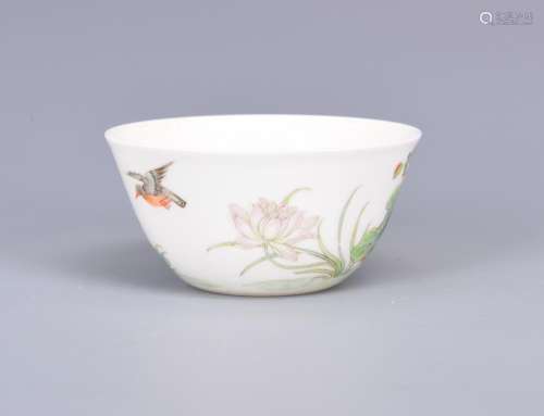 A FAMILLE ROSE CUP, YONGZHENG MARK, QING DYNASTY.