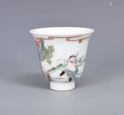 A DOUCAI CUP, KANGXI MARK, QING DYNASTY