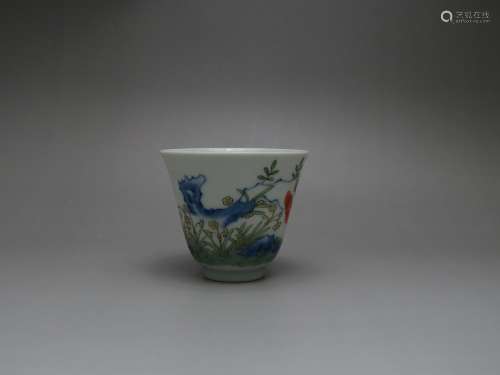 A FAMILLE VERT CUP, QIANLONG MARK