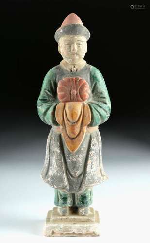 Chinese Ming Dynasty Polychrome Tomb Figure